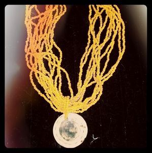 Beaded shell handmade necklace
